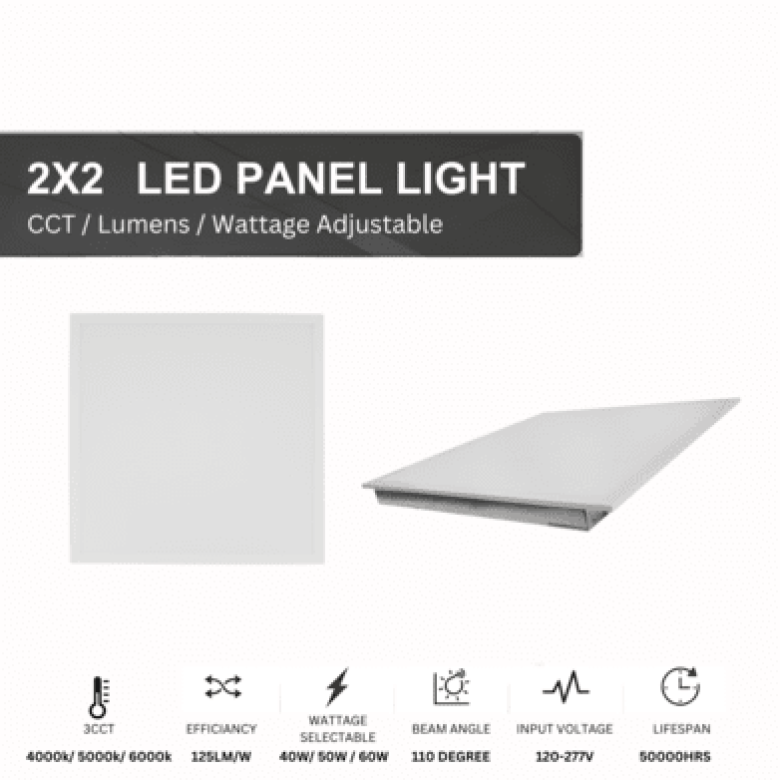 2X2 LED BACK-LIT PANEL LIGHT 4K/5K/65K